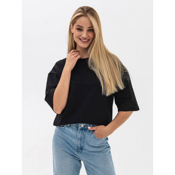 Футболка оверсайз шоколад RAY OVERSIZE Black