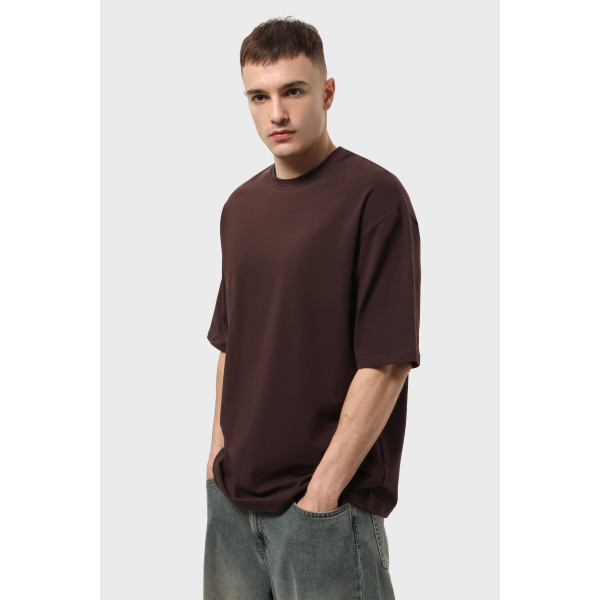 Футболка оверсайз шоколад RAY OVERSIZE Коричневий