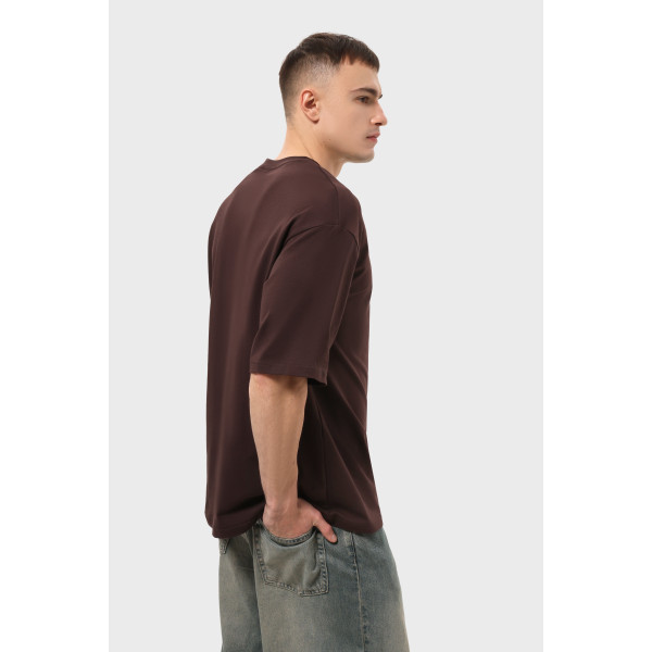 Футболка оверсайз шоколад RAY OVERSIZE Коричневий