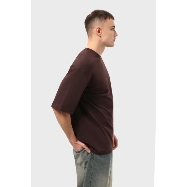 Футболка оверсайз шоколад RAY OVERSIZE Коричневий