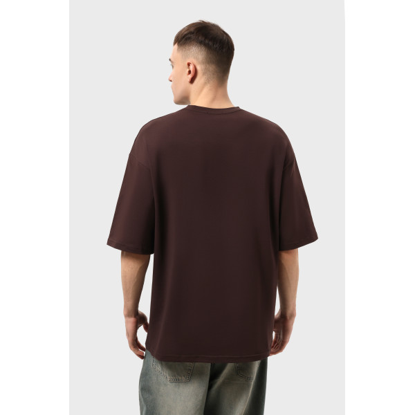 Футболка оверсайз шоколад RAY OVERSIZE Коричневий