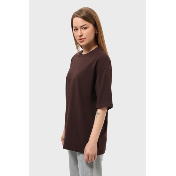 Футболка оверсайз шоколад RAY OVERSIZE Коричневий