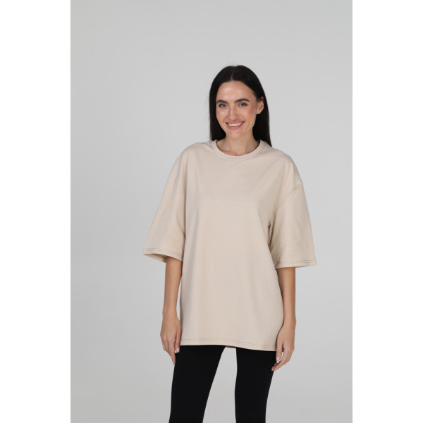 Футболка оверсайз шоколад RAY OVERSIZE Бежевий