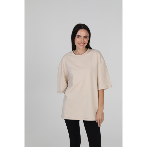 Футболка оверсайз шоколад RAY OVERSIZE Бежевий