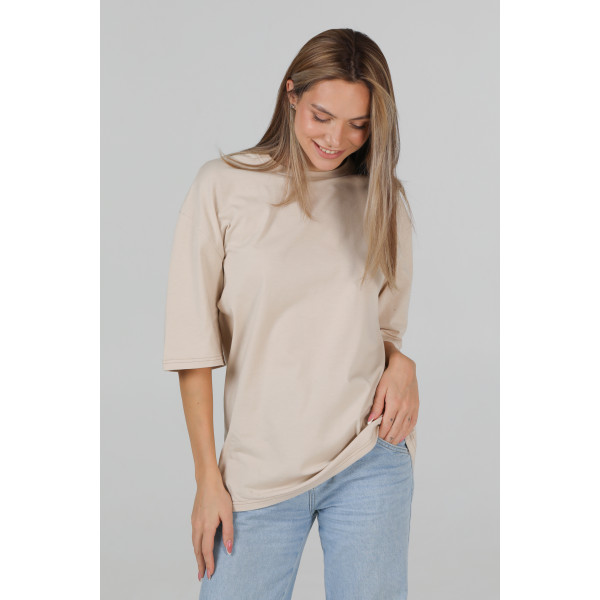 Футболка оверсайз шоколад RAY OVERSIZE Бежевий