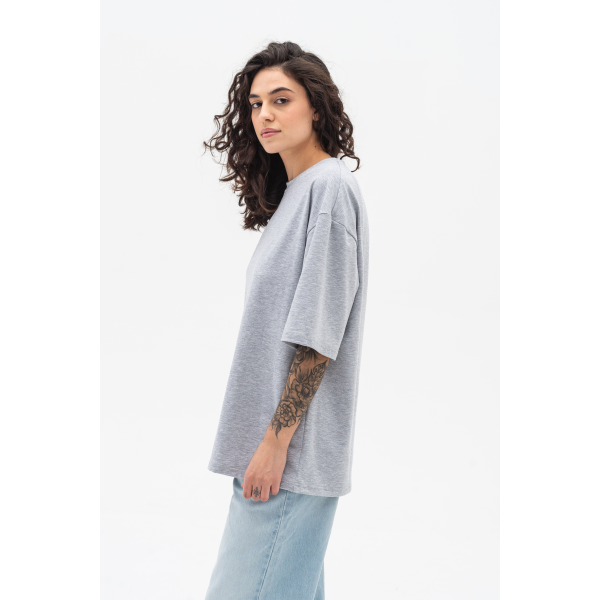 Футболка оверсайз шоколад RAY OVERSIZE  UNISEX Сірий