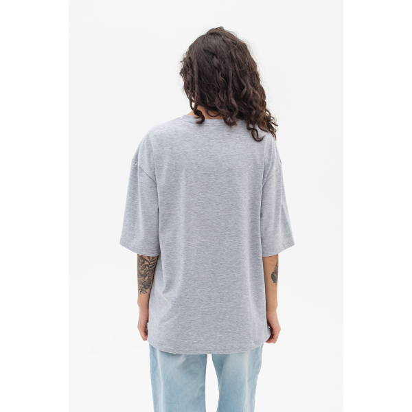 Футболка оверсайз шоколад RAY OVERSIZE  UNISEX Сірий