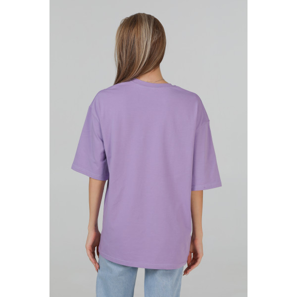 Футболка оверсайз шоколад RAY OVERSIZE Ліловий