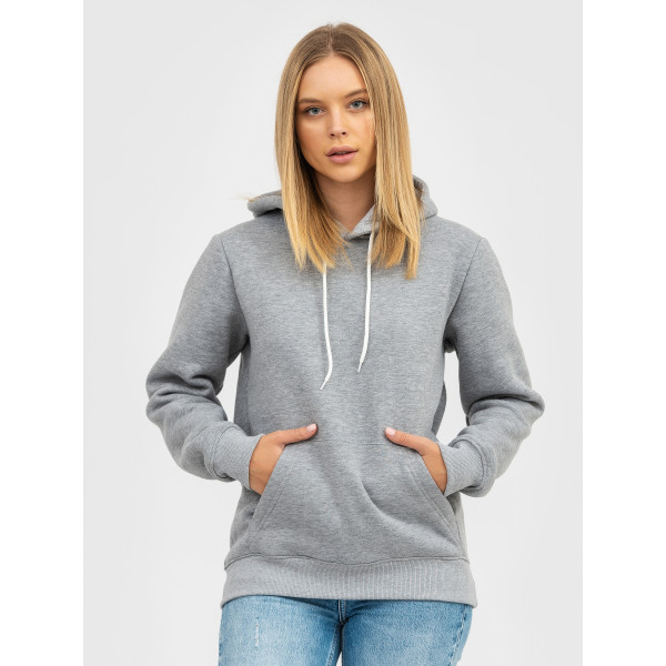 Худі утеплений чорний RAY BASIC  UNISEX Сірий