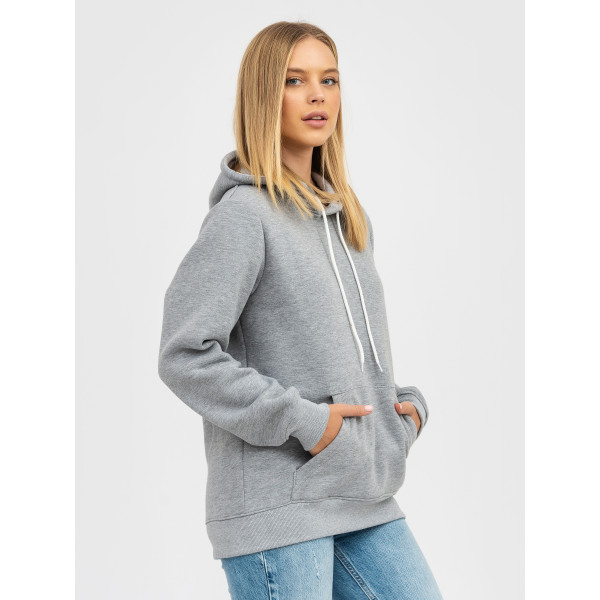 Худі утеплений чорний RAY BASIC  UNISEX Сірий