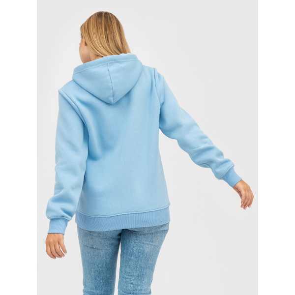 Худи утепленное RAY BASIC черное, Sky Blue