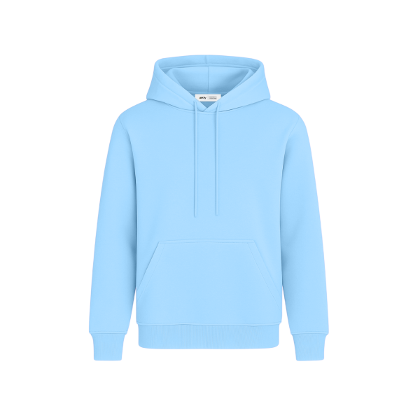 Худи утепленное RAY BASIC черное, Sky Blue