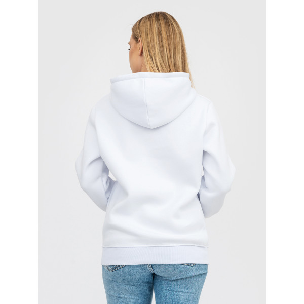 Худі утеплений чорний RAY BASIC  UNISEX Білий