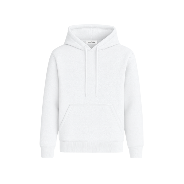 Худі утеплений чорний RAY BASIC  UNISEX Білий