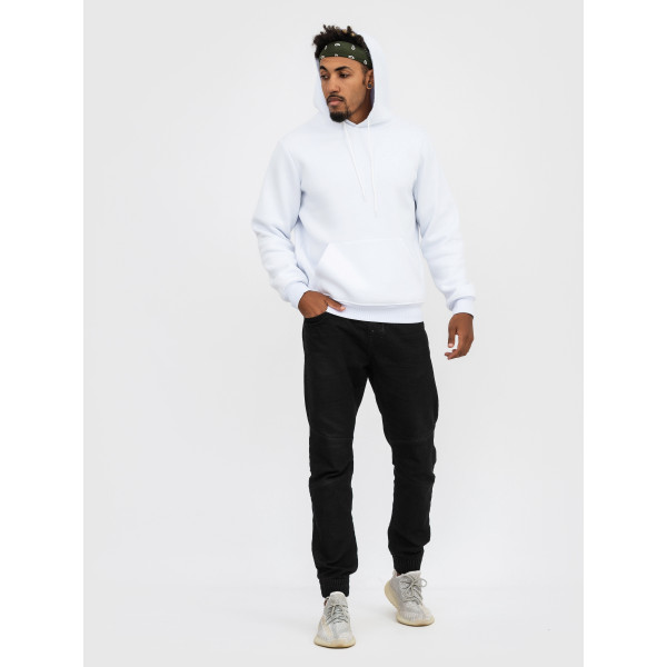 Худі утеплений чорний RAY BASIC  UNISEX Білий
