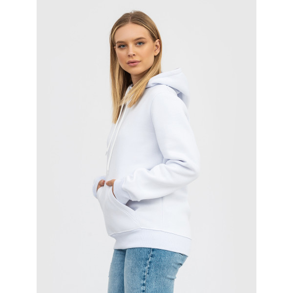 Худі утеплений чорний RAY BASIC  UNISEX Білий