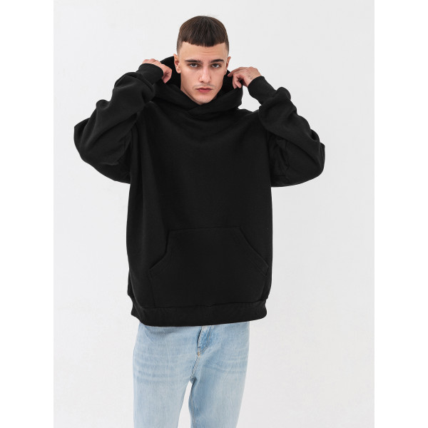 Худі оверсайз утеплений шоколадний  RAY OVERSIZE Чорний