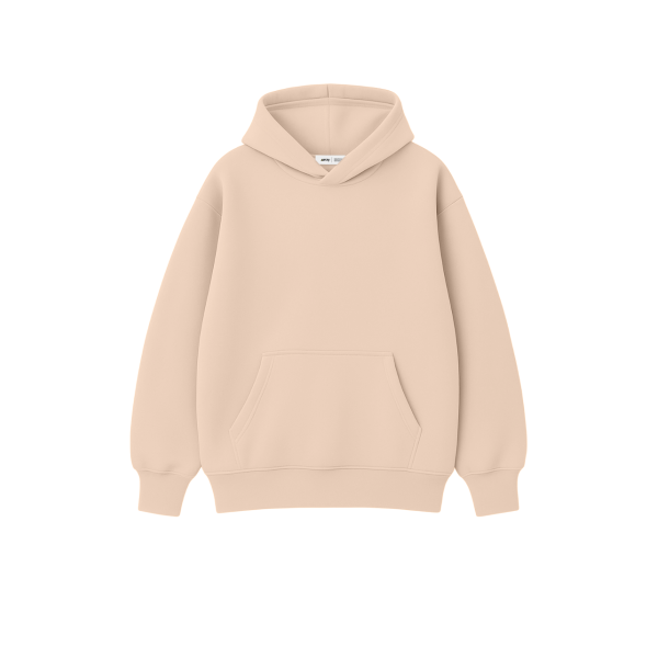 Худи оверсайз утеплённое RAY OVERSIZE, чёрный, бежевый