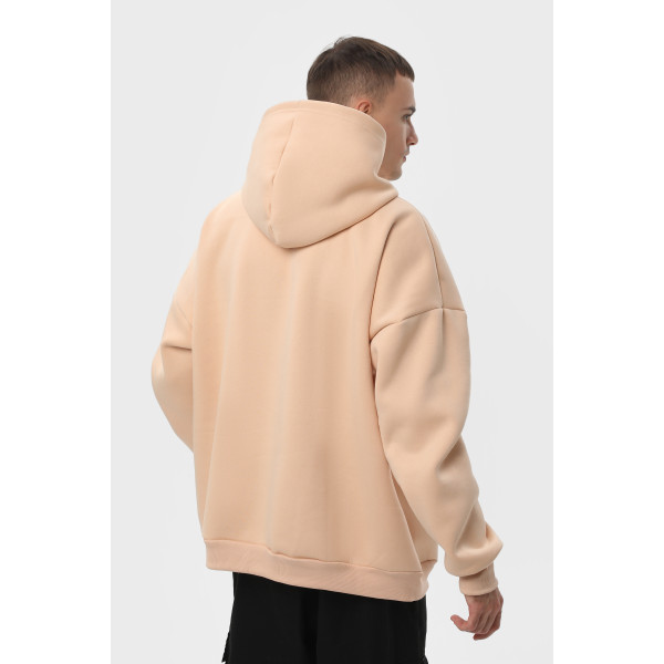 Худи оверсайз утеплённое RAY OVERSIZE, чёрный, бежевый