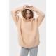 Худи оверсайз утеплённое RAY OVERSIZE, чёрный, бежевый