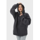 Худи оверсайз утеплённое чёрное RAY OVERSIZE серый