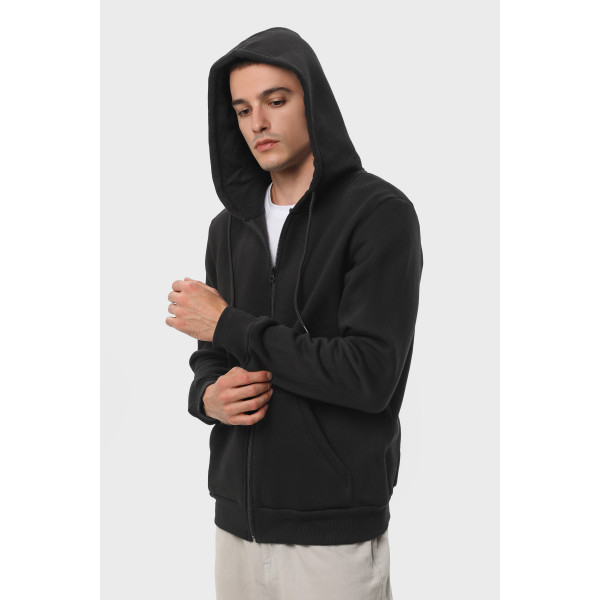 Худі утепленный на замке RAY BASIC U0405L-Black, Сірий