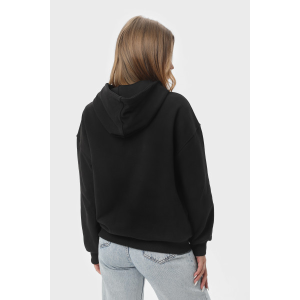 Худи на замке RAY PREMIUM LOOSE, чёрный