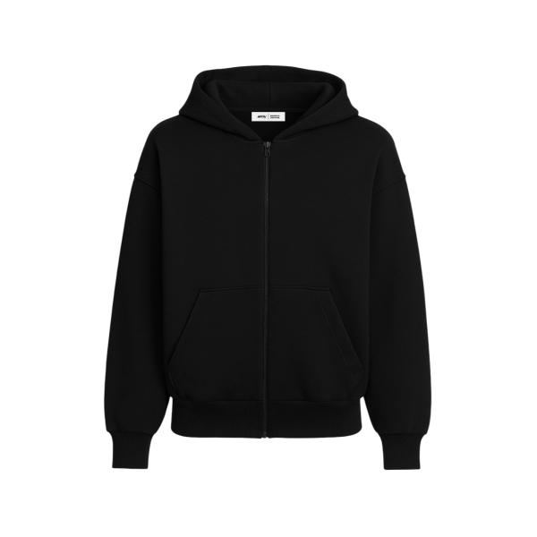 Худи на замке RAY PREMIUM LOOSE, чёрный