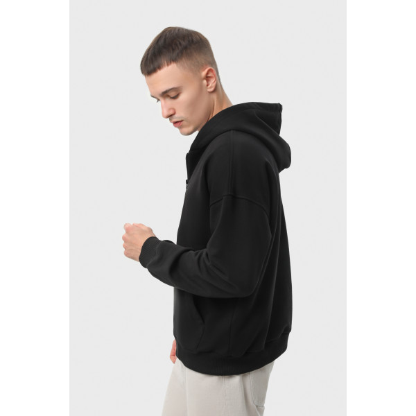 Худи на замке RAY PREMIUM LOOSE, чёрный