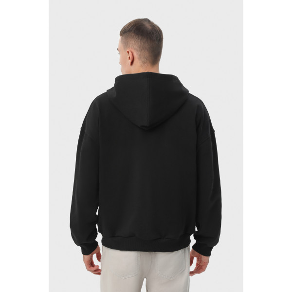 Худи на замке RAY PREMIUM LOOSE, чёрный
