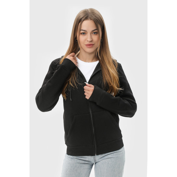 Худи на замке RAY PREMIUM LOOSE, чёрный