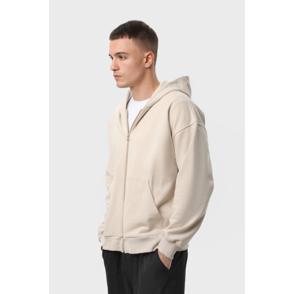 Худі на замку чорний RAY PREMIUM LOOSE  UNISEX Бежевий