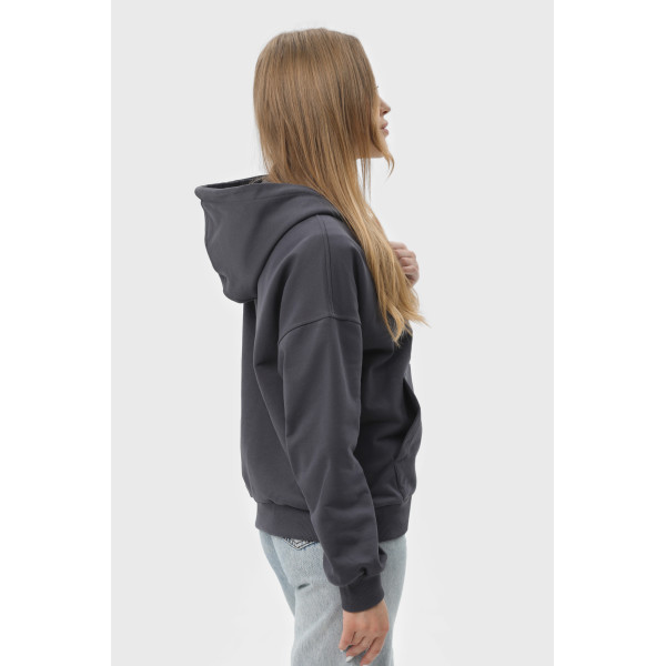 Худі на замке чёрный RAY PREMIUM LOOSE Сірий