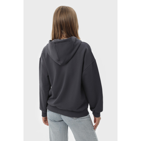 Худі на замке чёрный RAY PREMIUM LOOSE Сірий
