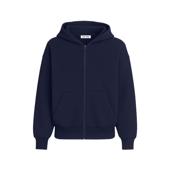 Худі на замку чорний RAY PREMIUM LOOSE  UNISEX Синій