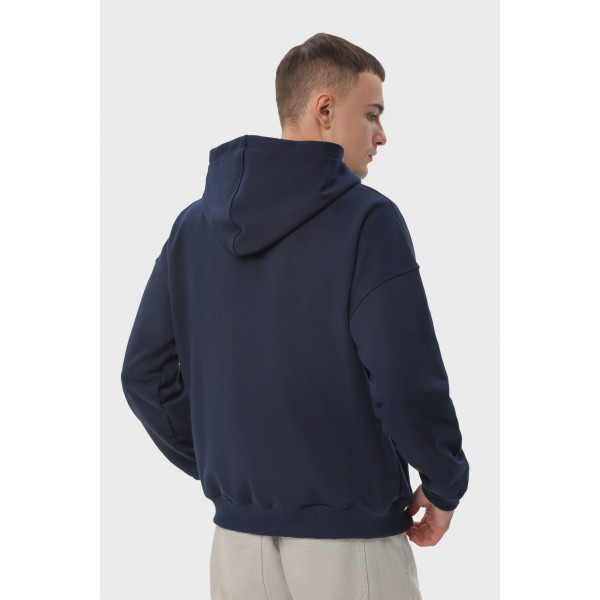 Худі на замку чорний RAY PREMIUM LOOSE  UNISEX Синій