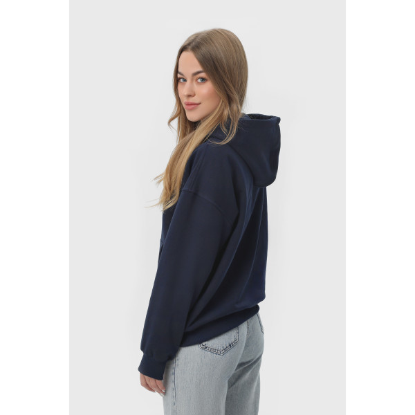 Худі на замку чорний RAY PREMIUM LOOSE  UNISEX Синій